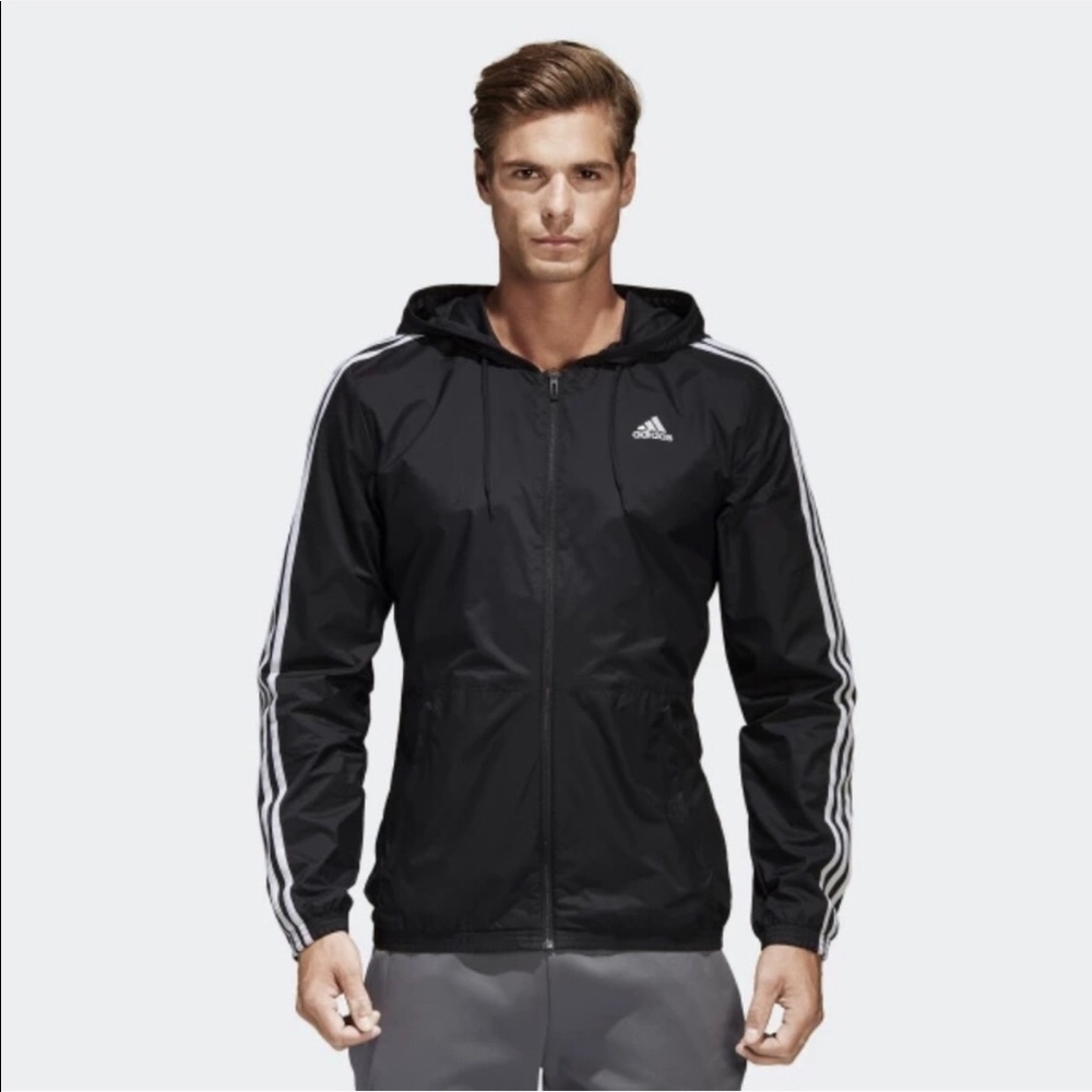 Adidas original wind breaker white and black